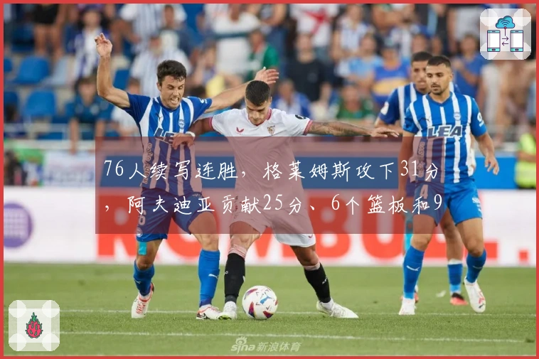 76人续写连胜，格莱姆斯攻下31分，阿夫迪亚贡献25分、6个篮板和9次助攻